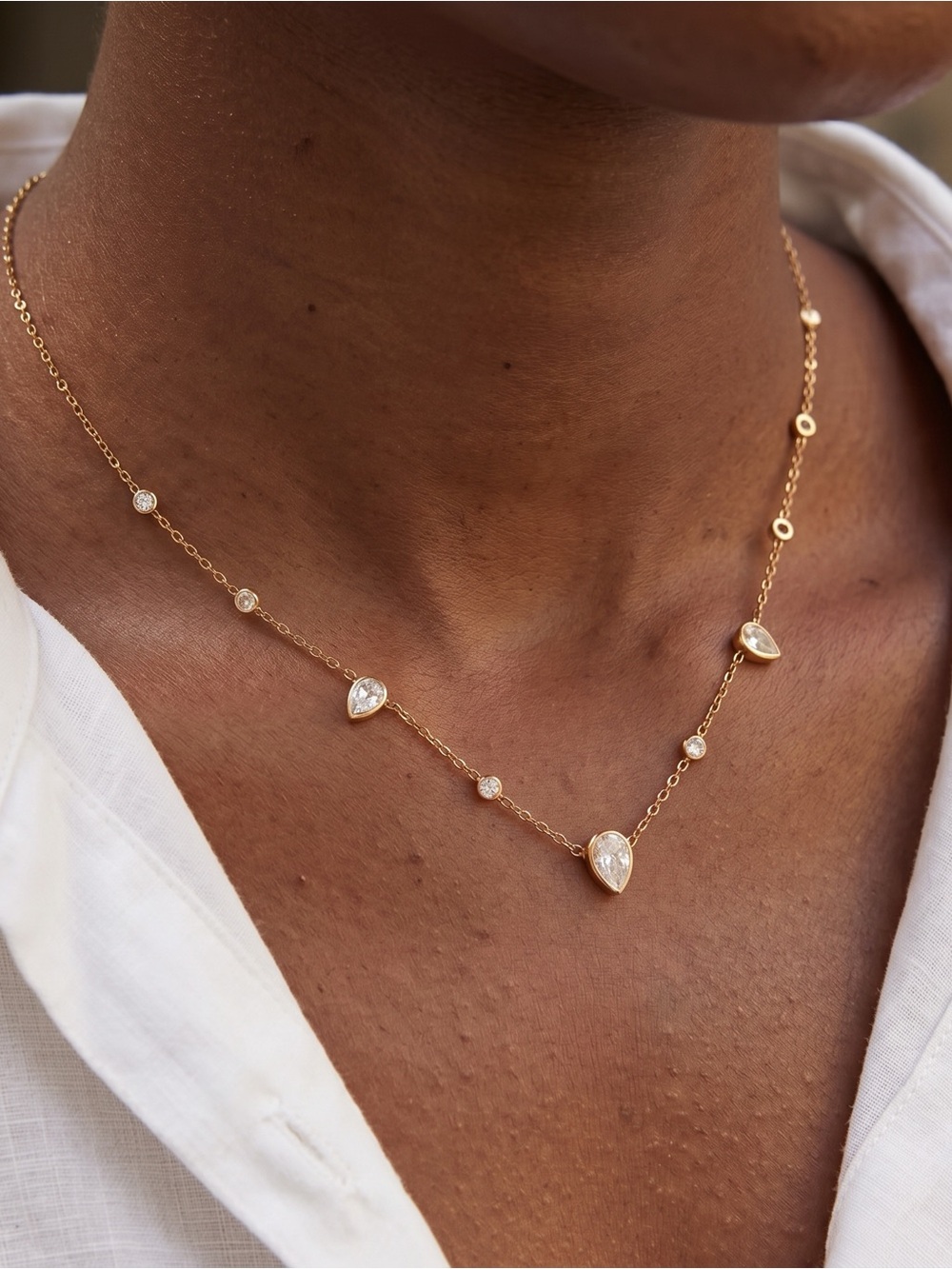 Pear Drop Necklace - Women's Jewelry